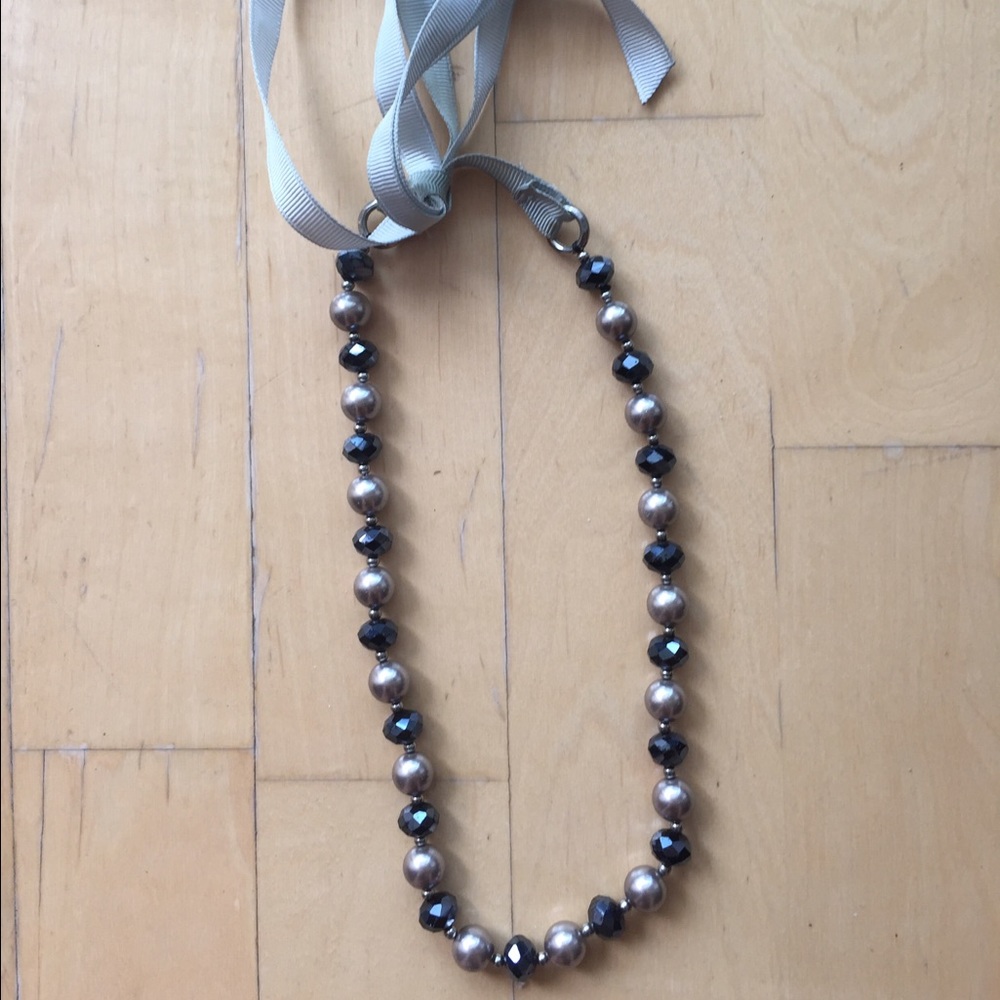 Beautiful necklace with ribbon tie